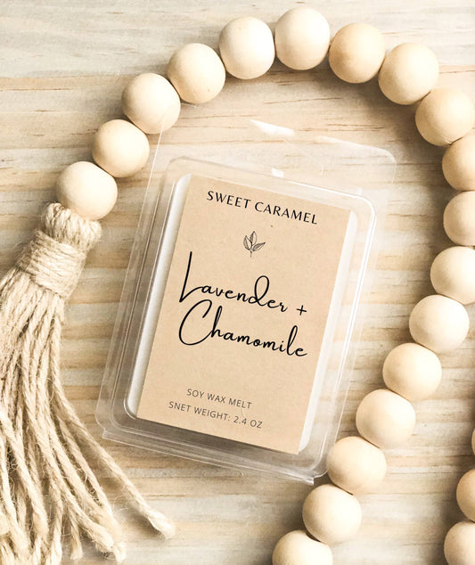 Soy Wax Melts, 100% Soy Wax, Scented, Handmade, Vegan, Gift: Lavender & Chamomile