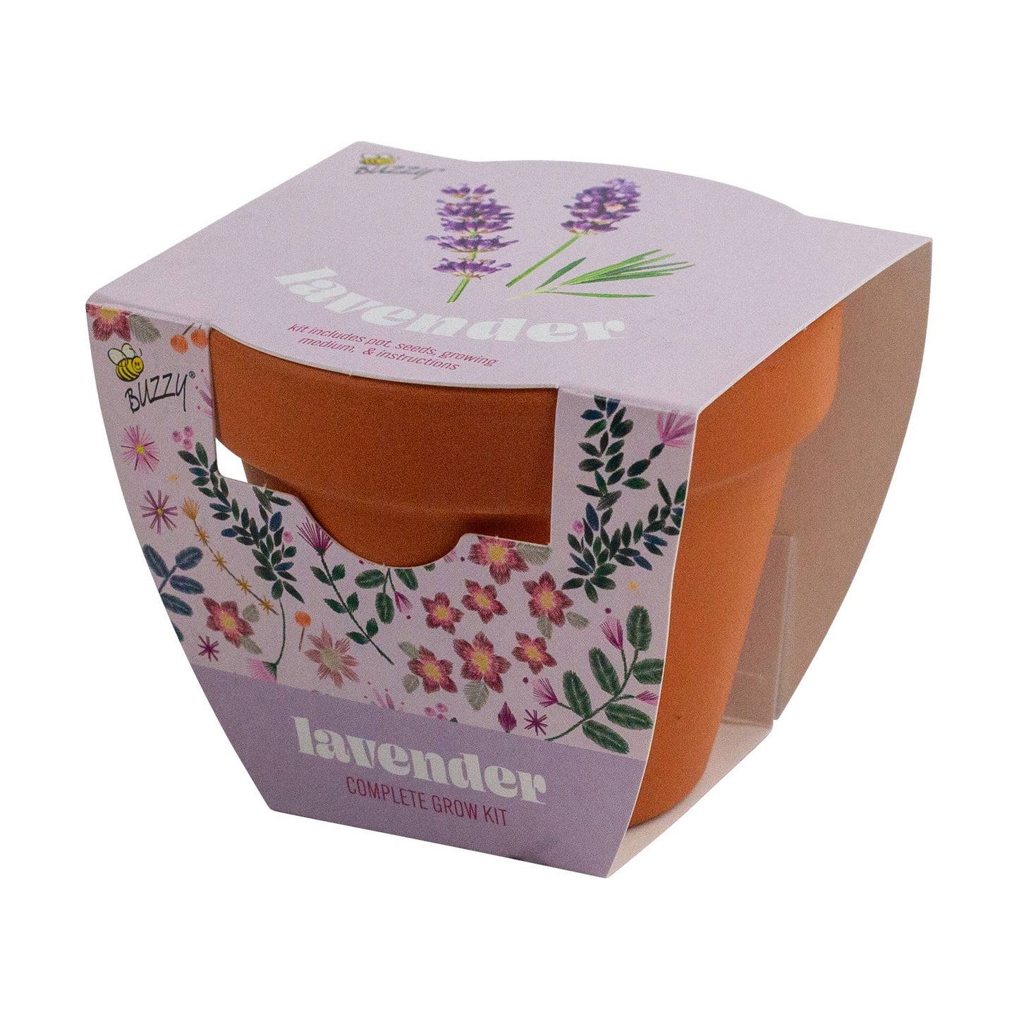 Classic 3.3 in Terracotta Lavender Grow Kit–Indoor Herb Gift
