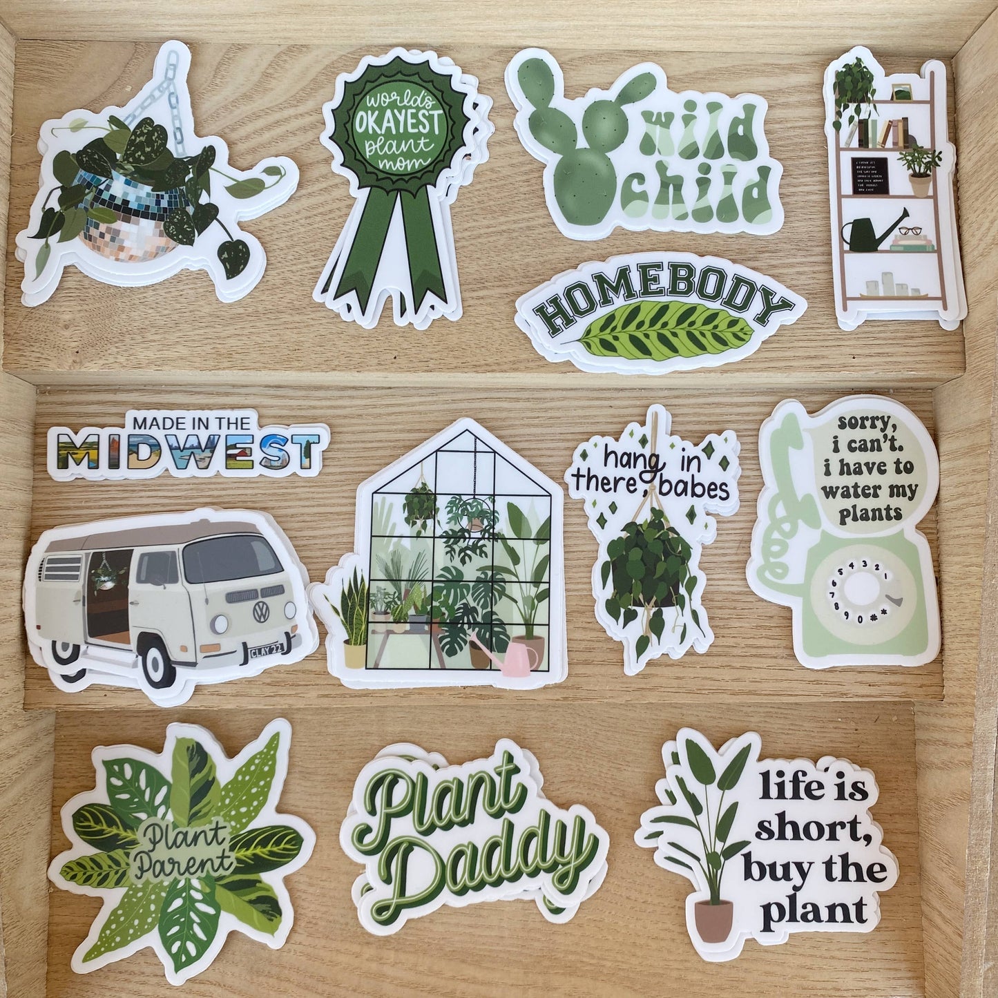 Plant-Filled Greenhouse clear Sticker