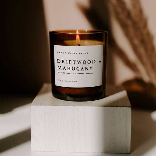 Driftwood + Mahogany 11 oz Soy Candle
