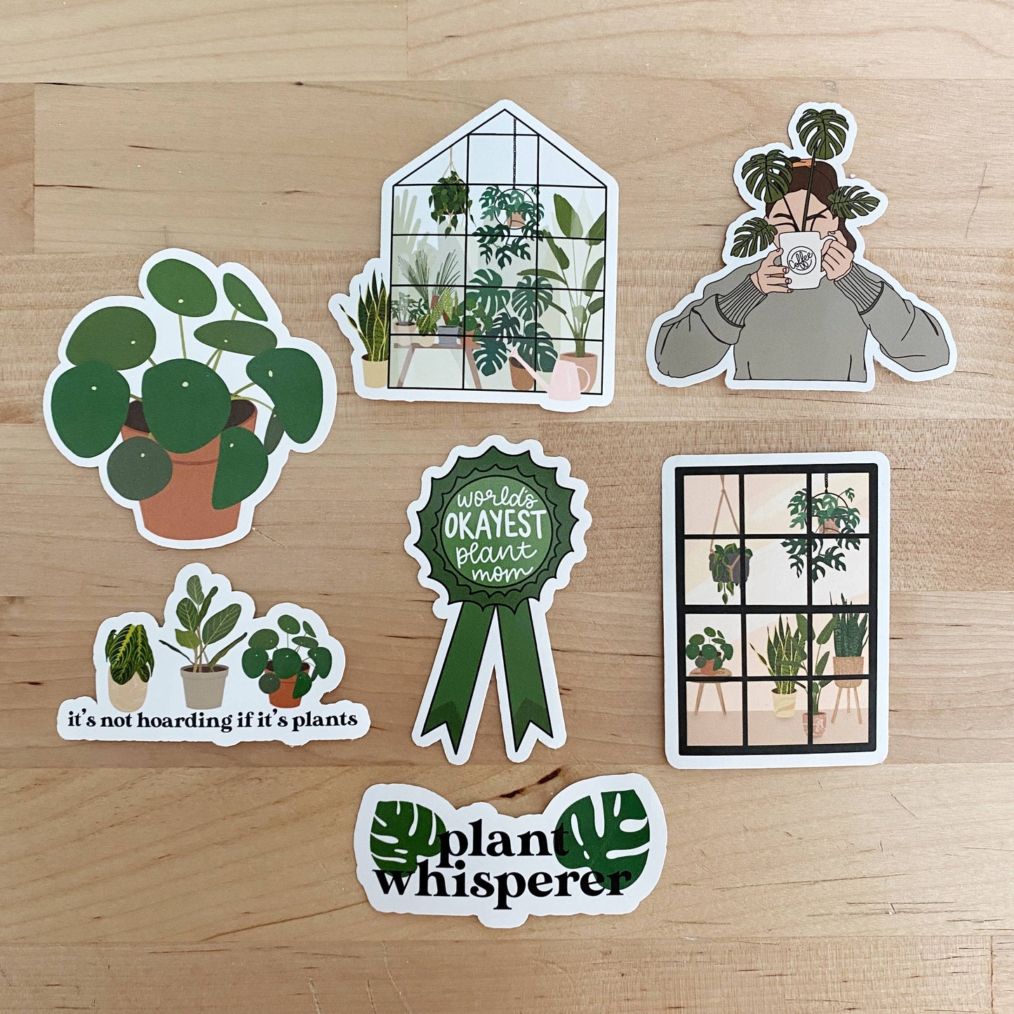 Plant-Filled Greenhouse clear Sticker