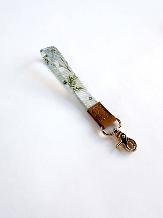 Keychain Lanyard: Tan Floral