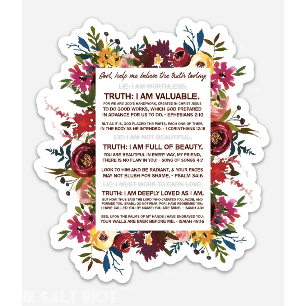 Biblical Affirmations Mirror Cling