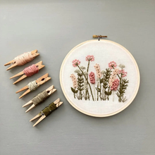 Load image into Gallery viewer, Hand Embroidery Kit - Meadow in Blush &amp; Olive
