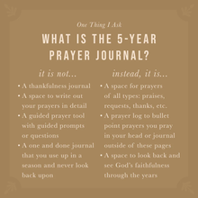 Load image into Gallery viewer, One Thing I ask 5-Year Prayer Journal
