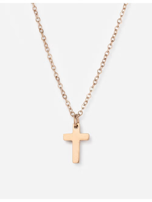 Rose Gold Cross Necklace