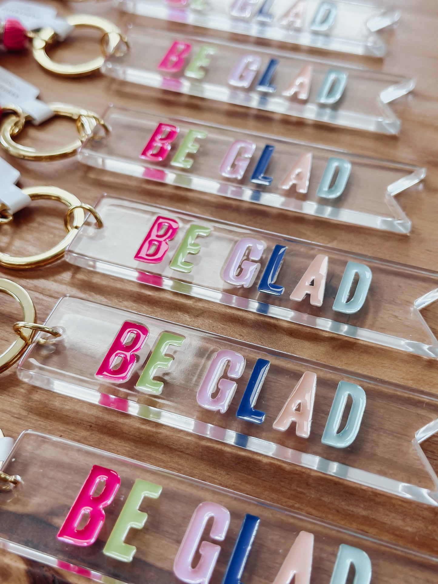 BE GLAD KEYCHAIN