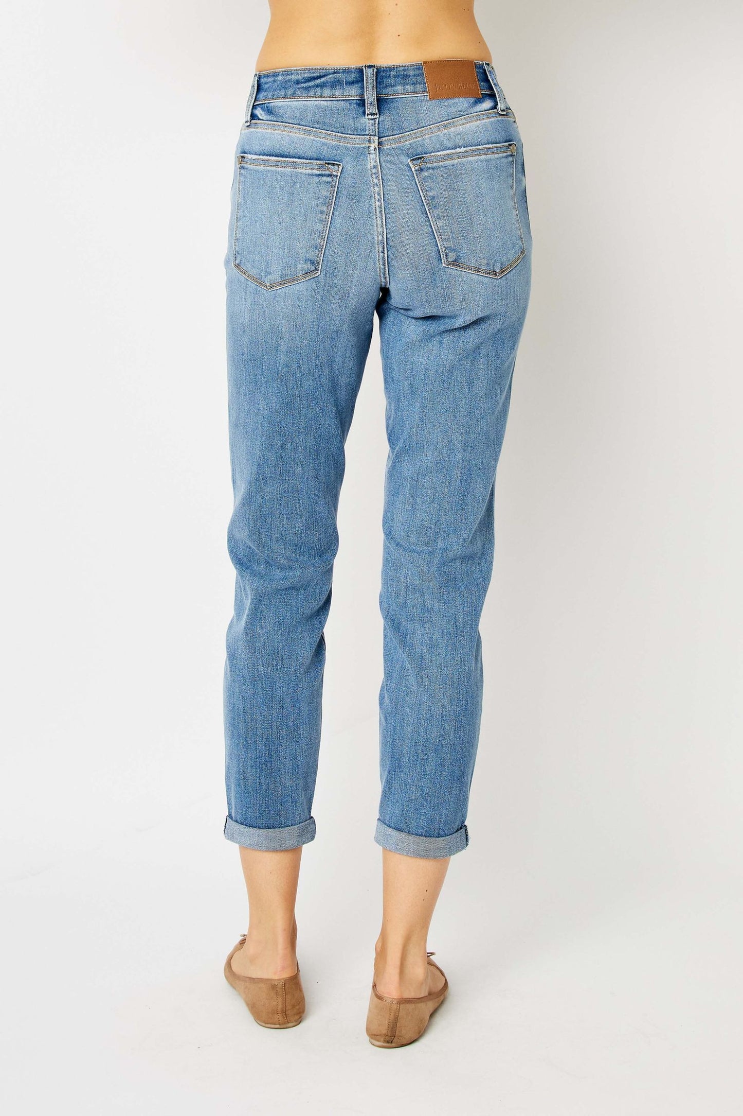 Judy Blue Mid Rise Cuffed Slim