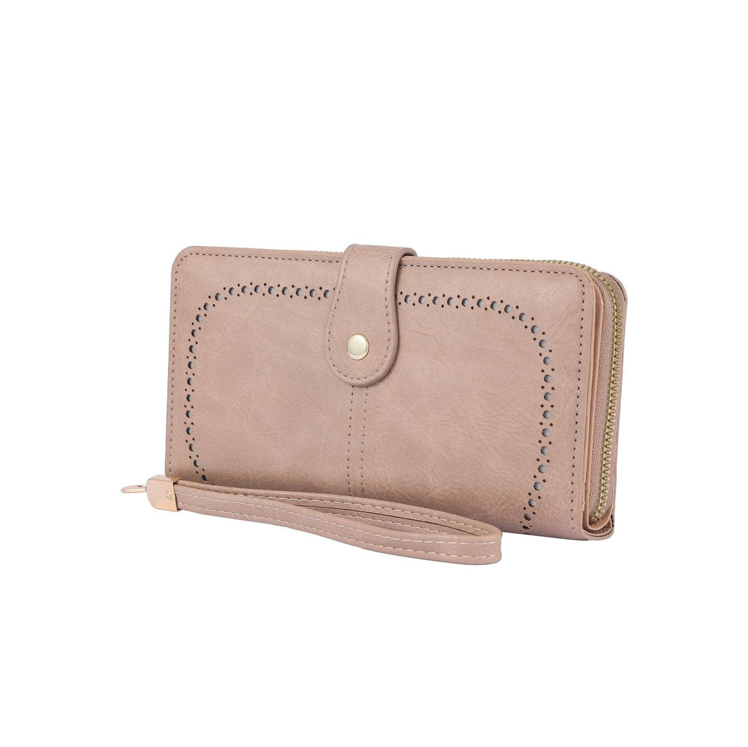 The Rachel Vegan Leather Wallet: Taupe