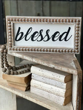 Load image into Gallery viewer, Beaded Blessed Sign | 15.5&quot; | Wooden All-Season Home Decor
