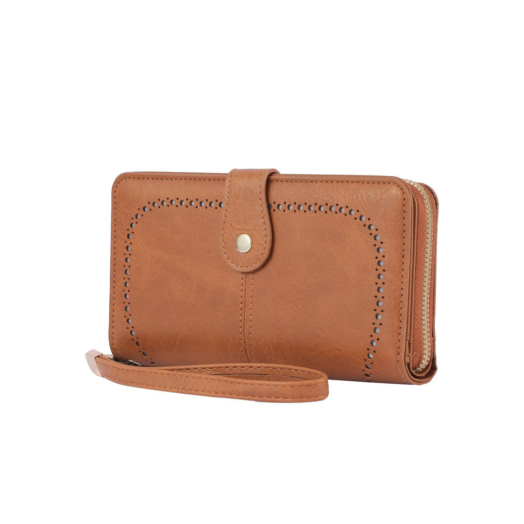 The Rachel Vegan Leather Wallet: Tan