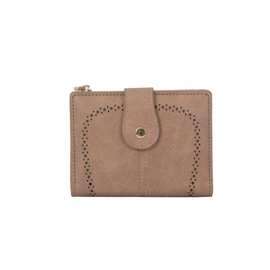 The Lena Vegan Leather Wallet: Taupe