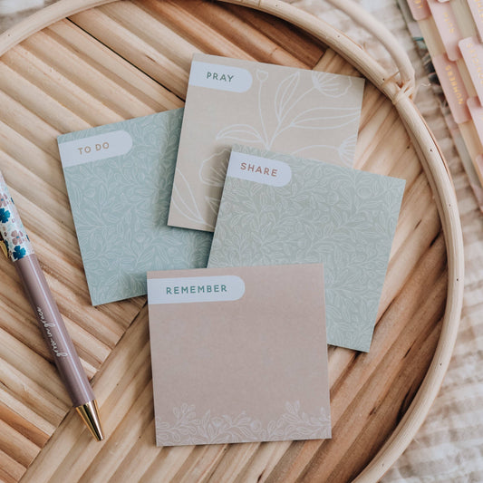 Floral Task Sticky Notes