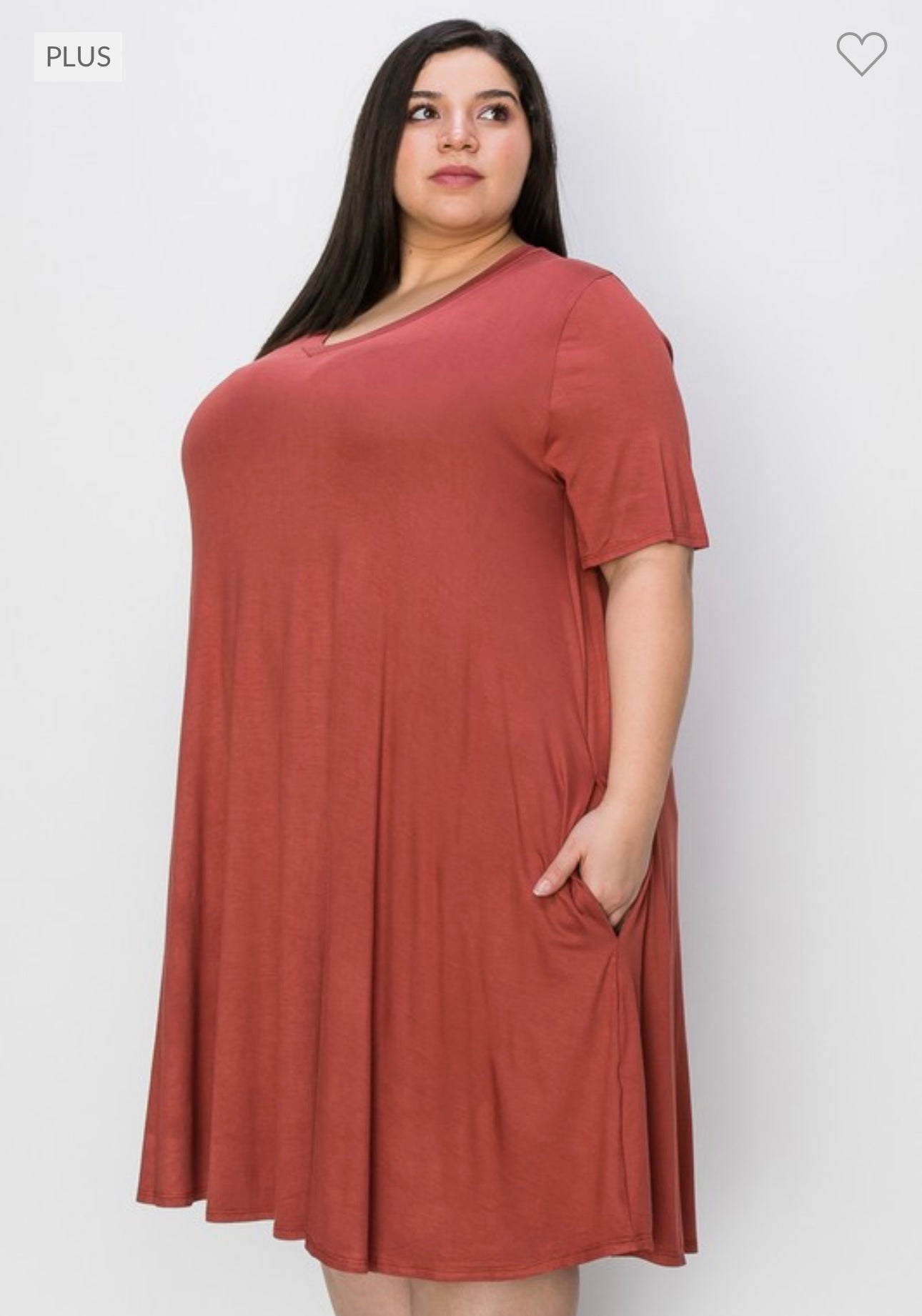 The Peggy Sue Swing Dress - Rusty Mauve