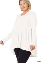 Load image into Gallery viewer, Long Sleeve Babydoll Top (Multiple Colors) - Small-3X
