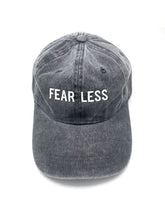 Load image into Gallery viewer, FEAR LESS Baseball Hat Gray - Mineral Washed
