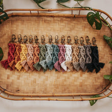 Load image into Gallery viewer, Macrame Fringe Keychains *Colors*
