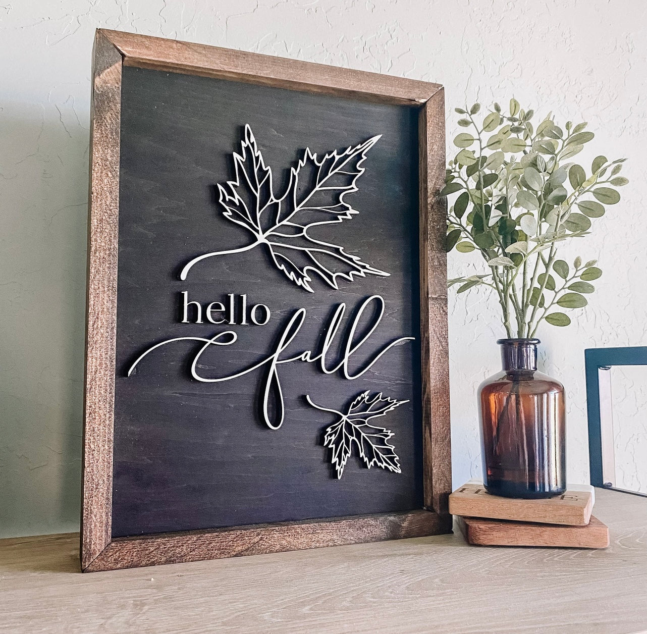 “Hello Fall” wood sign