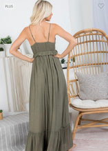 Load image into Gallery viewer, Ruffle V Neck Maxi Dress
