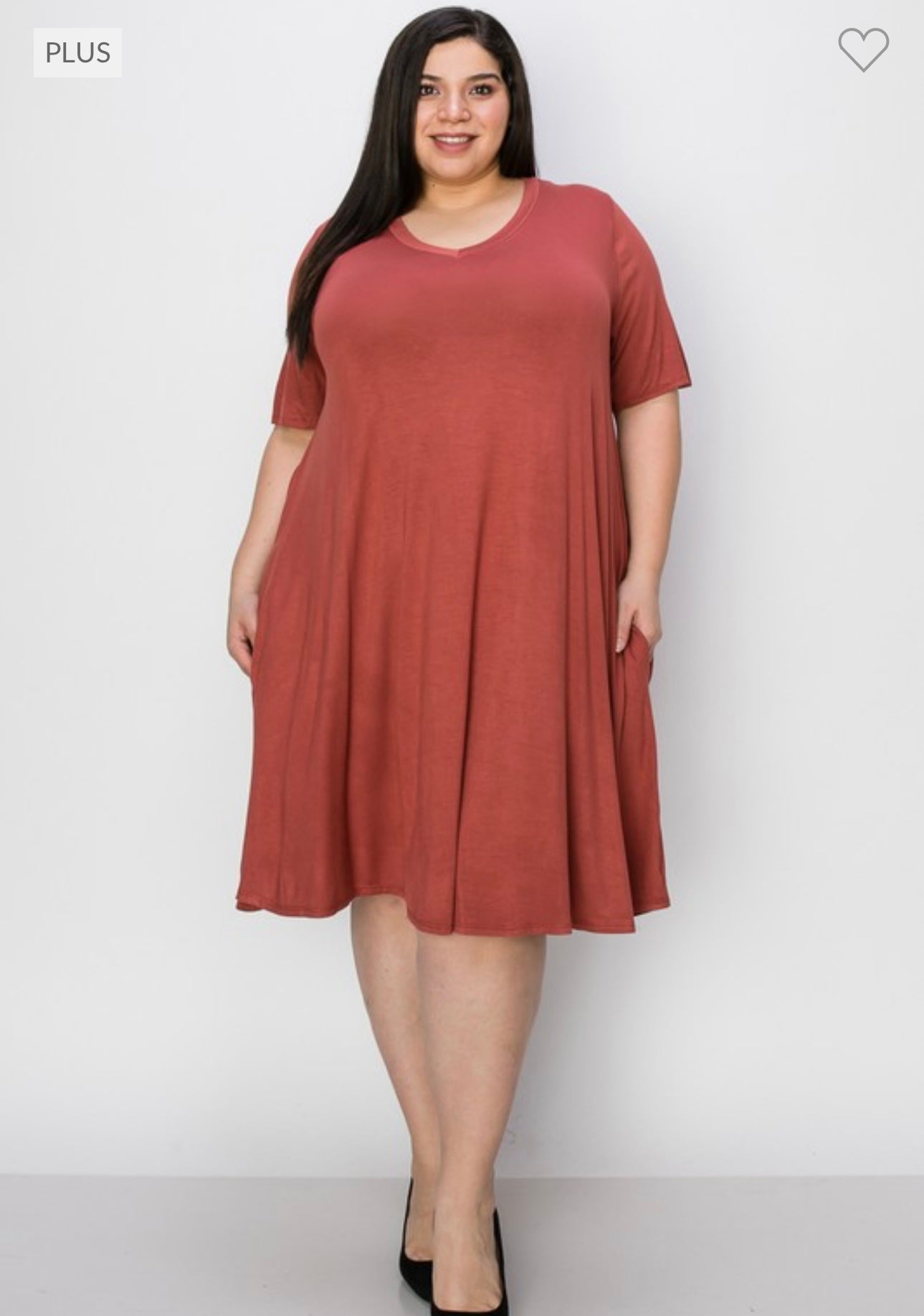 The Peggy Sue Swing Dress - Rusty Mauve