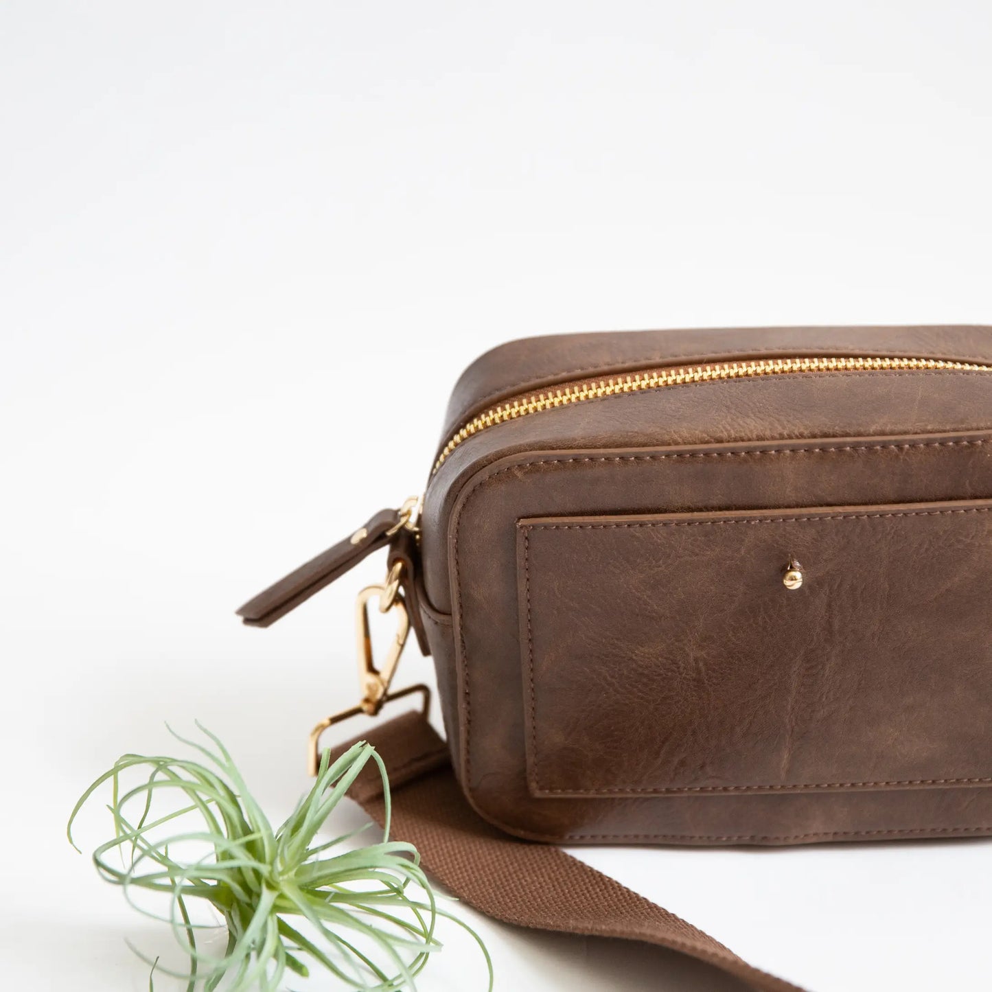 Brown - Camera Crossbody