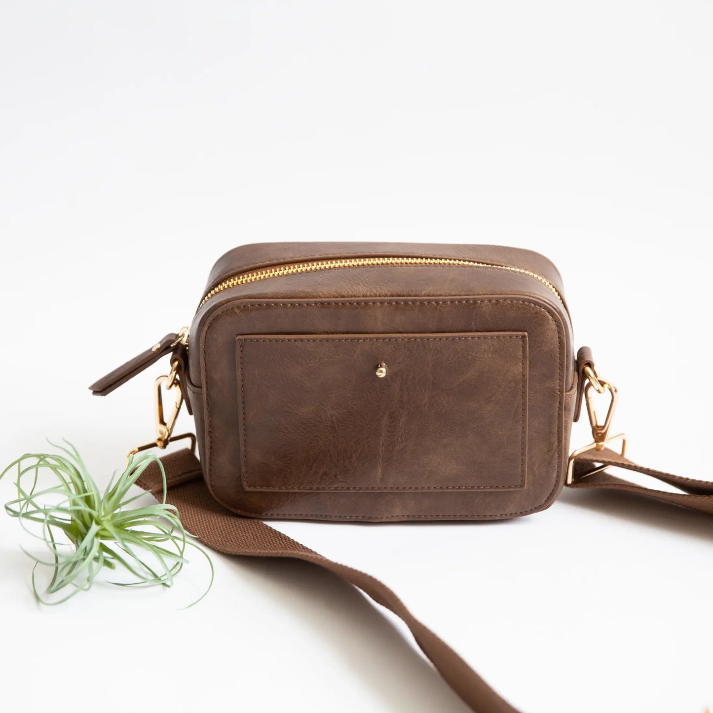 Brown - Camera Crossbody