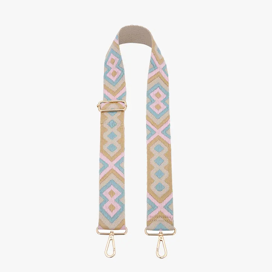 Real/alt Pink boho Guitar Strap