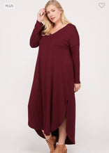 Load image into Gallery viewer, BURGUNDY MAXI DRESS
